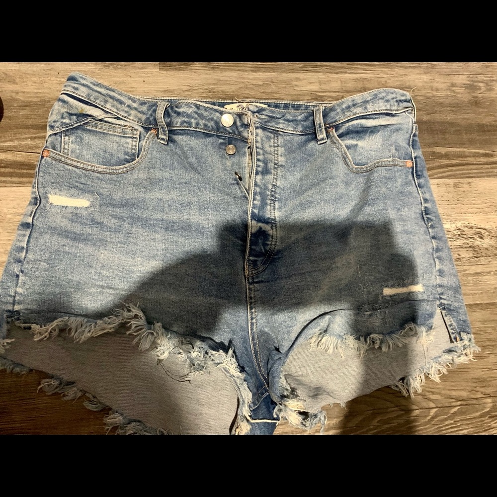 Free People CRVY Vintage High-Rise Shorts - 34